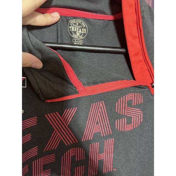 VINTAGE Texas Tech University Sweatshirt Women Small Black Red Long Sleeves - Picture 4 of 8